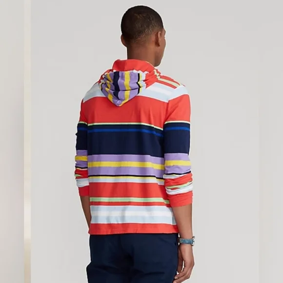 Polo Ralph Lauren Men's Multicolor Striped Hooded T-Shirt - Picture 4 of 8